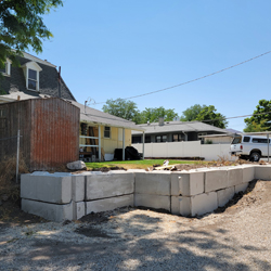 Concrete Block Retaining Wall