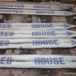 Haunted House Direction Signs