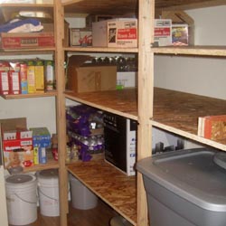 Shelves in Storage Room